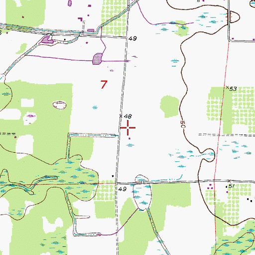 Topographic Map of WXKT-FM (Arcadia), FL