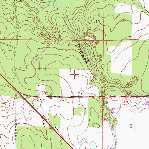 Topographic Map of WTJT-FM (Baker), FL