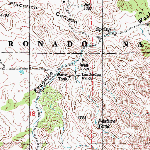 Topographic Map of Las Jarillas Ranch, AZ
