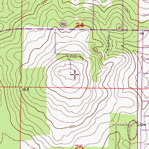 Topographic Map of WPDS-FM (Beverly Hills), FL