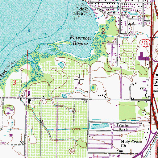 Topographic Map of WDUV-FM (Bradenton), FL