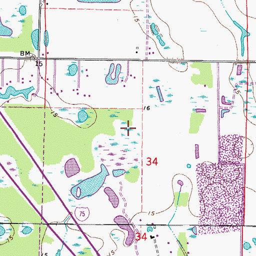 Topographic Map of WJIS-FM (Bradenton), FL