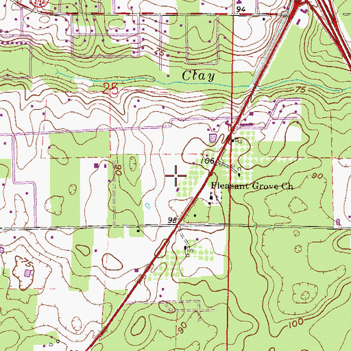 Topographic Map of KA2XXZ-FM (Columbia), FL