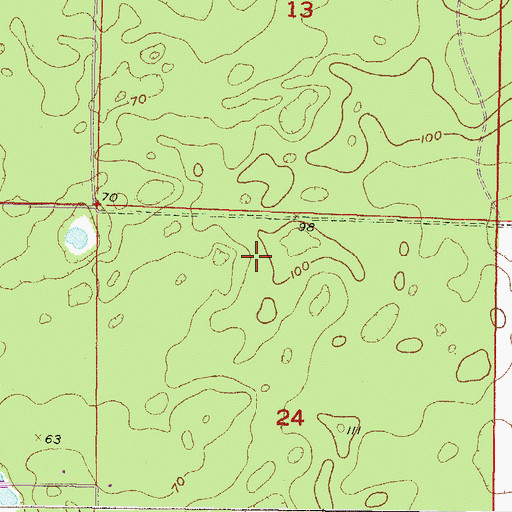 Topographic Map of WKTK-FM (Crystal River), FL