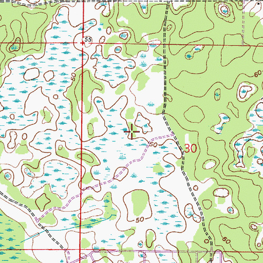 Topographic Map of WWLV-FM (Daytona Beach), FL