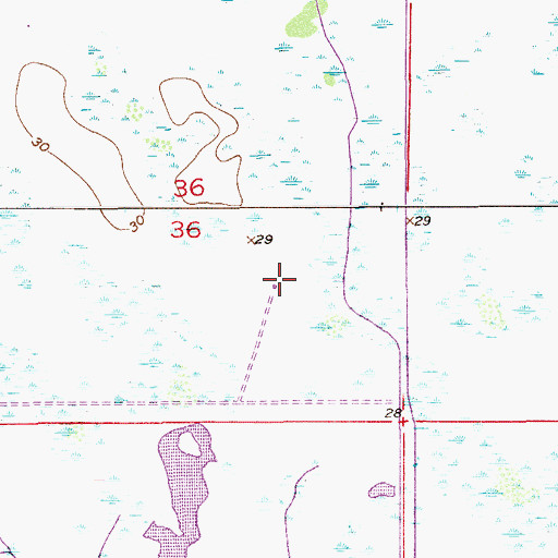 Topographic Map of WOVV-FM (Fort Pierce), FL