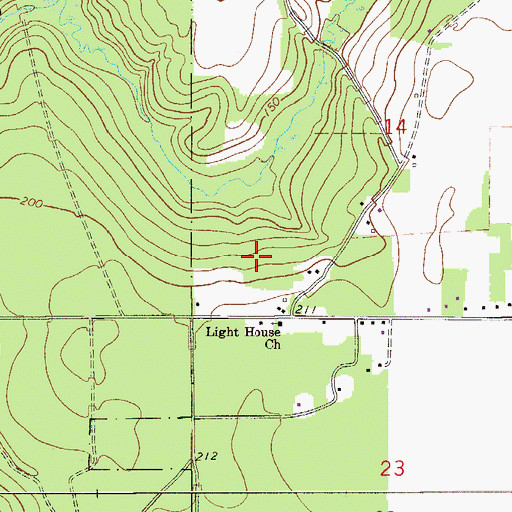 Topographic Map of WJUS-FM (Fort Walton Beach), FL