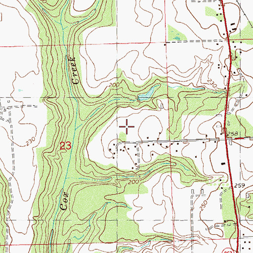 Topographic Map of WGWD-FM (Gretna), FL