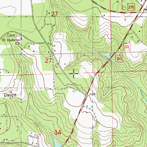 Topographic Map of WMLO-FM (Havana), FL