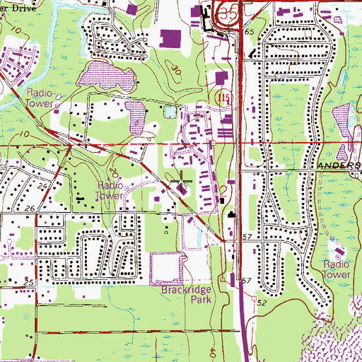 Topographic Map of WKTZ-FM (Jacksonville), FL