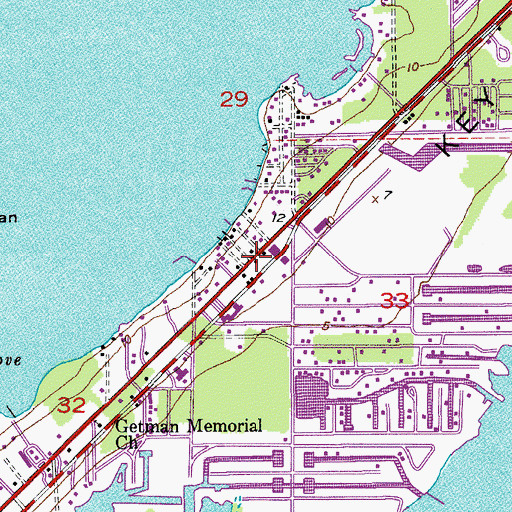 Topographic Map of WZMQ-FM (Key Largo), FL