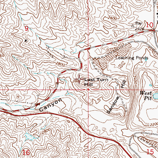 Topographic Map of Last Turn Hill, AZ
