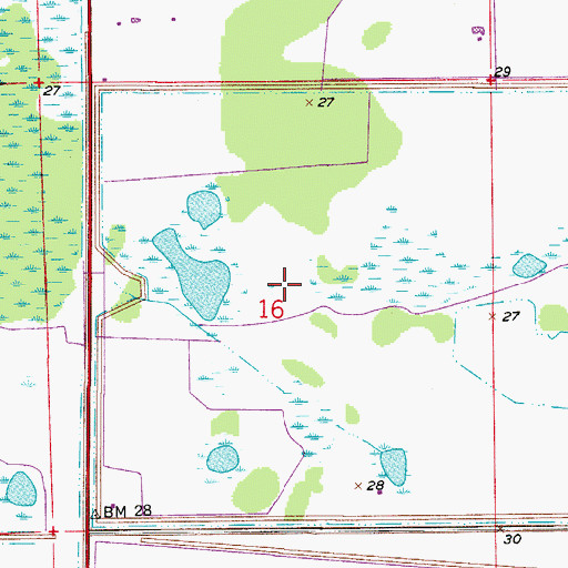 Topographic Map of WKZY-FM (La Belle), FL