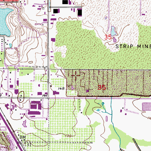Topographic Map of WEZY-FM (Lakeland), FL