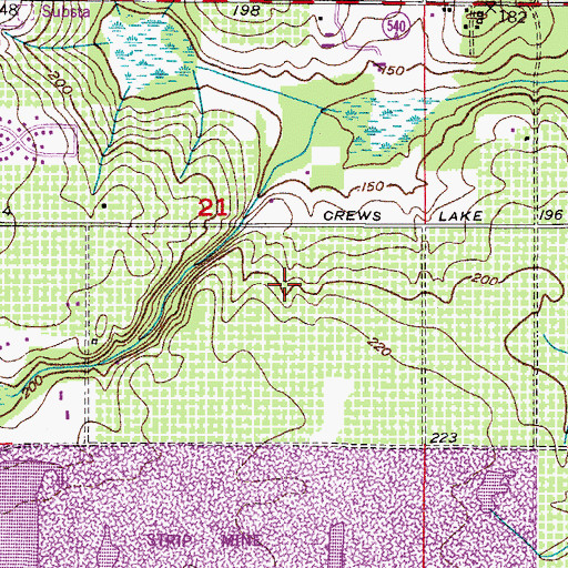 Topographic Map of WYFO-FM (Lakeland), FL