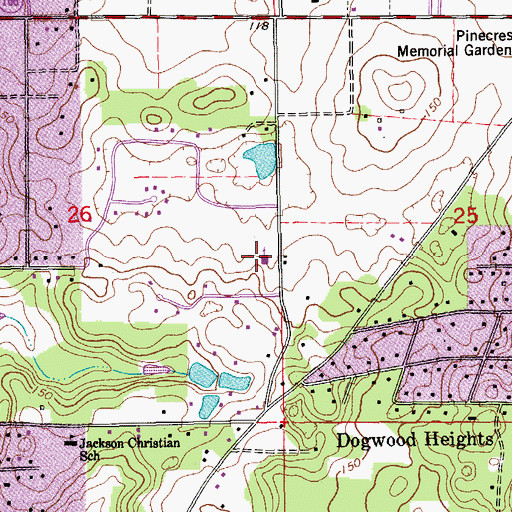 Topographic Map of WJNF-FM (Marianna), FL