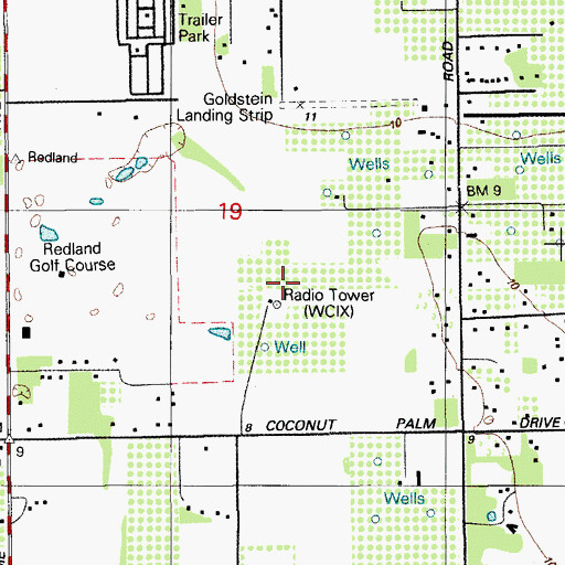 Topographic Map of WDNA-FM (Miami), FL