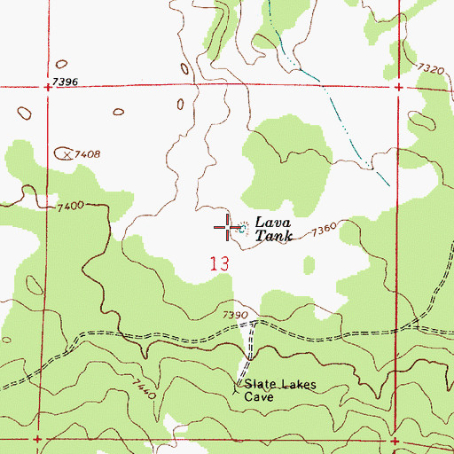 Topographic Map of Lava Tank, AZ