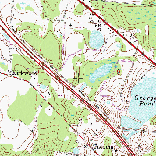 Topographic Map of WLCL-FM (Micanopy), FL