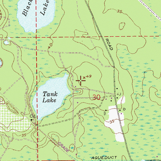 Topographic Map of WNFI-FM (Palatka), FL
