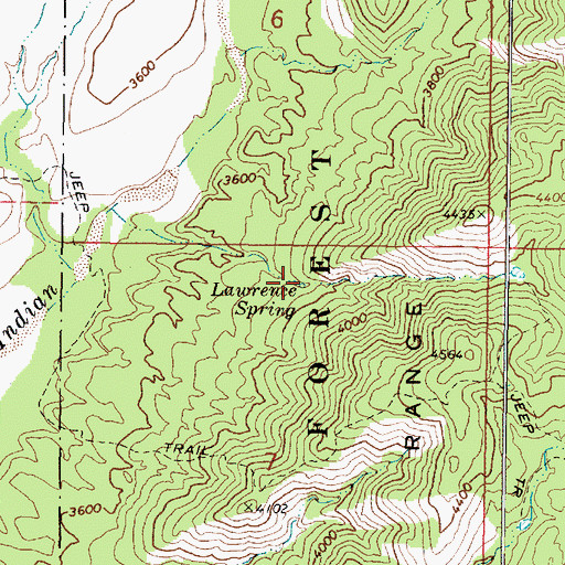 Topographic Map of Lawrence Spring, AZ