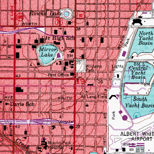 Topographic Map of WFTI-FM (Saint Petersburg), FL