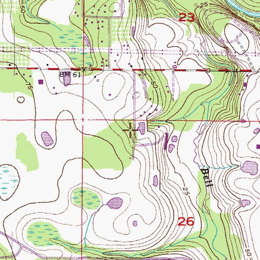 Topographic Map of WRBQ-FM (Tampa), FL