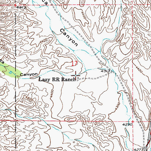 Topographic Map of Lazy RR Ranch, AZ
