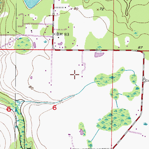 Topographic Map of WMNF-FM (Tampa), FL