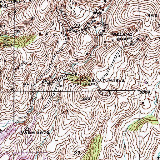 Topographic Map of Lea Tunnels, AZ