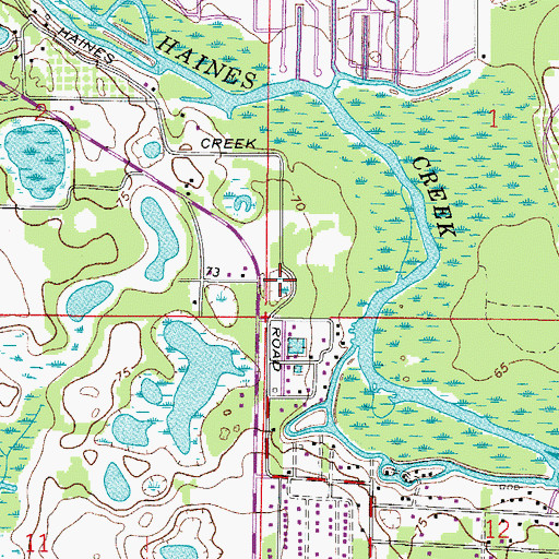 Topographic Map of WACX-TV (Orlando), FL