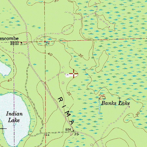 Topographic Map of WCEU-TV (New Smyrna Beach), FL