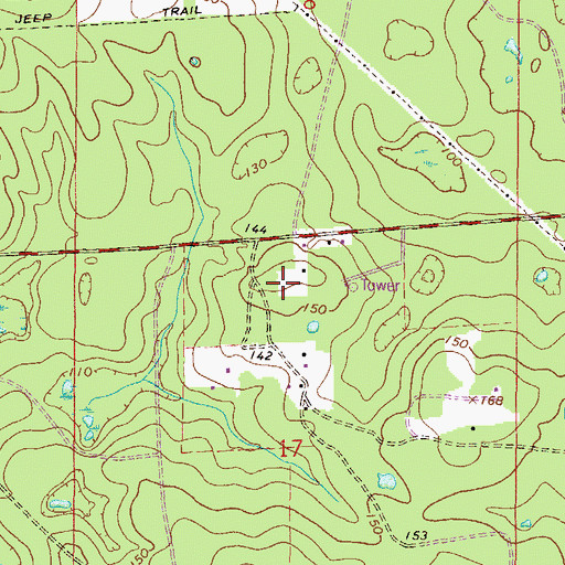 Topographic Map of WOGX-TV (Ocala), FL