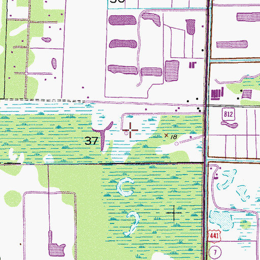 Topographic Map of WPTV-TV (West Palm Beach), FL