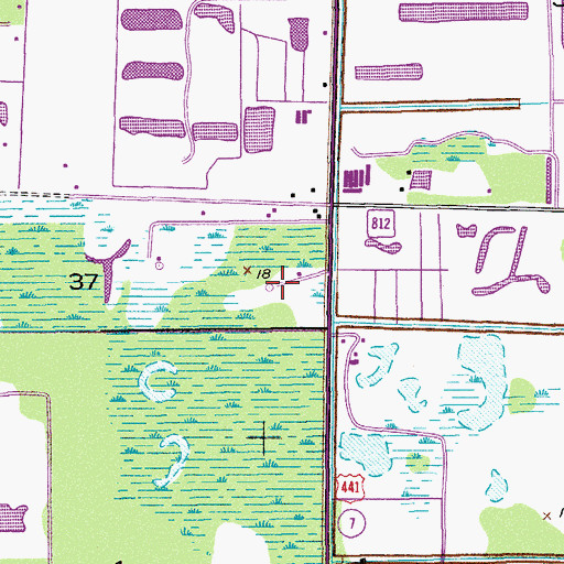 Topographic Map of WPEC-TV (West Palm Beach), FL