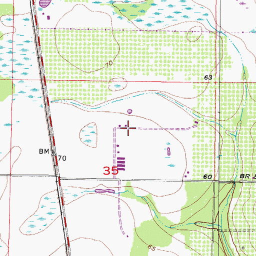 Topographic Map of Ott's Landing, FL