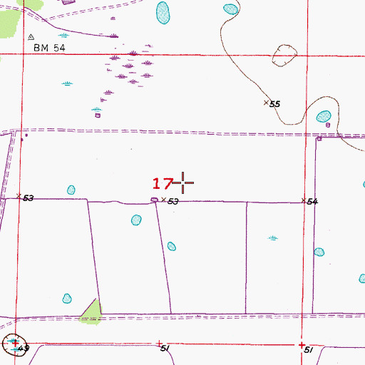 Topographic Map of Prairie Creek Ranch Airport (historical), FL