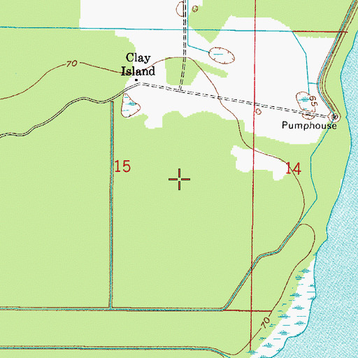 Topographic Map of Clay Island Airstrip (historical), FL