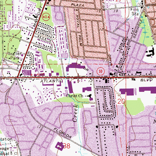 Topographic Map of Travel Lodge Heliport, FL