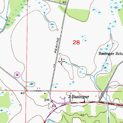 Topographic Map of Bass River Airpark (historical), FL