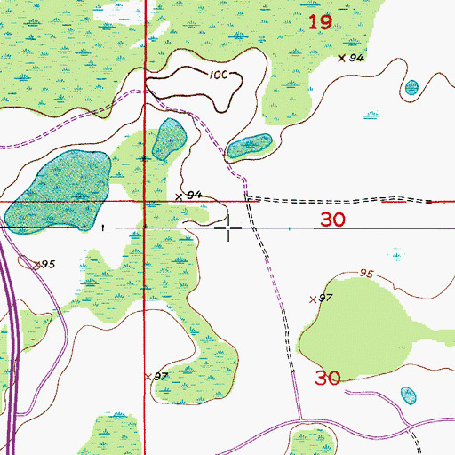 Topographic Map of Living Seas Heliport, FL