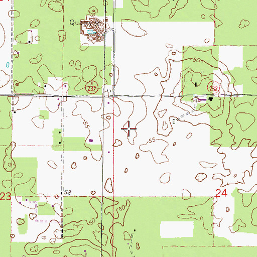 Topographic Map of Saw Whet Farms Airport, FL