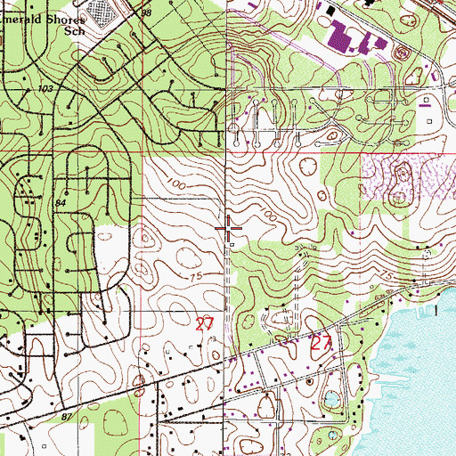 Topographic Map of Back Achers Airport, FL