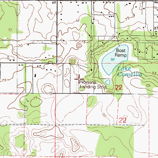 Topographic Map of Norton Airport, FL