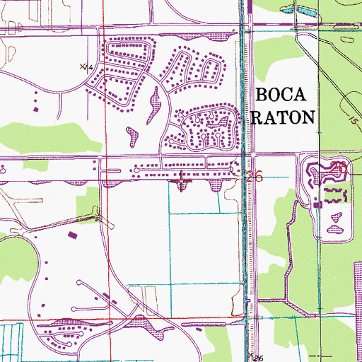 Topographic Map of Camino Real Centre Heliport, FL