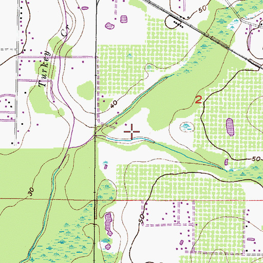 Topographic Map of Lewis Airport, FL