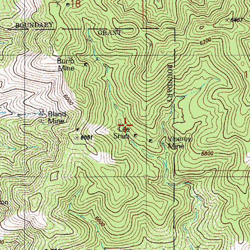 Topographic Map of Lee Shaft, AZ
