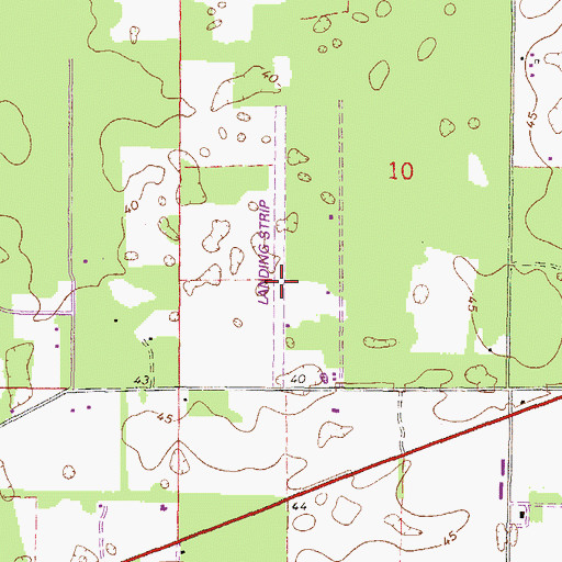 Topographic Map of Lazyboy Airport, FL