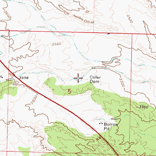 Topographic Map of Cofer Dam, AZ