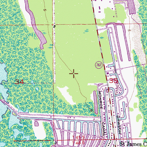 Topographic Map of Saint James Helistop, FL